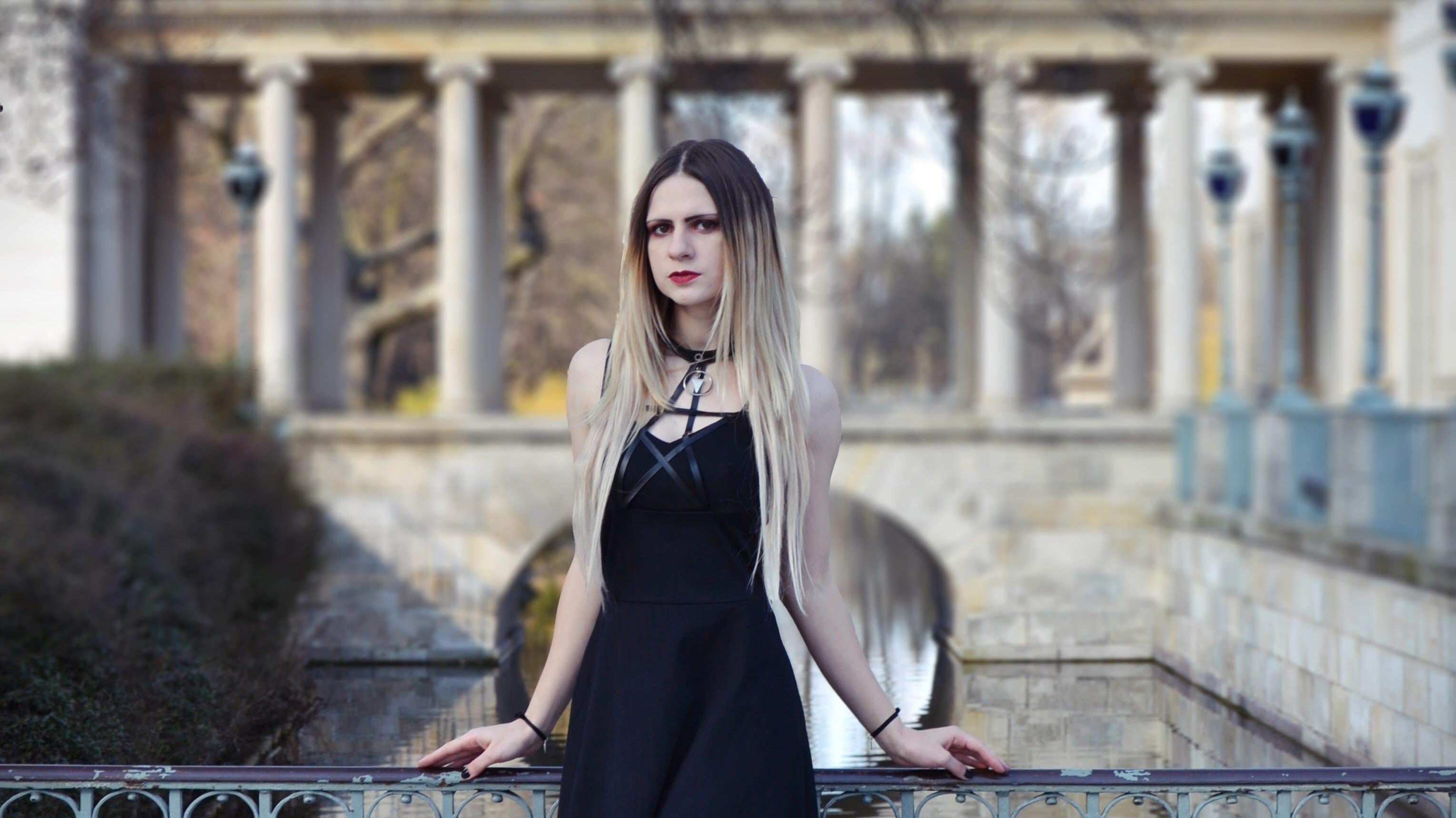 How to rock a little black dress the goth way