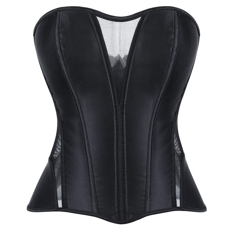 Kobine Women's Gothic Irregular Lace-up Overbust Corset