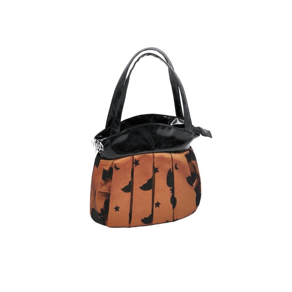 Darkinlove Women's Gothic Bat Star Moon Pattern Pumpkin-shaped Handbag