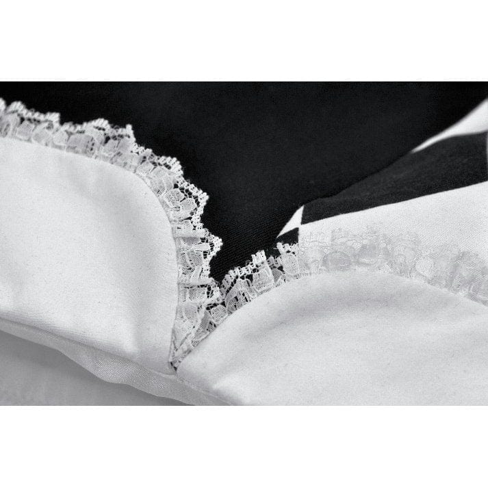 Darkinlove Women's Gothic Contrast Color Harlequin Hat