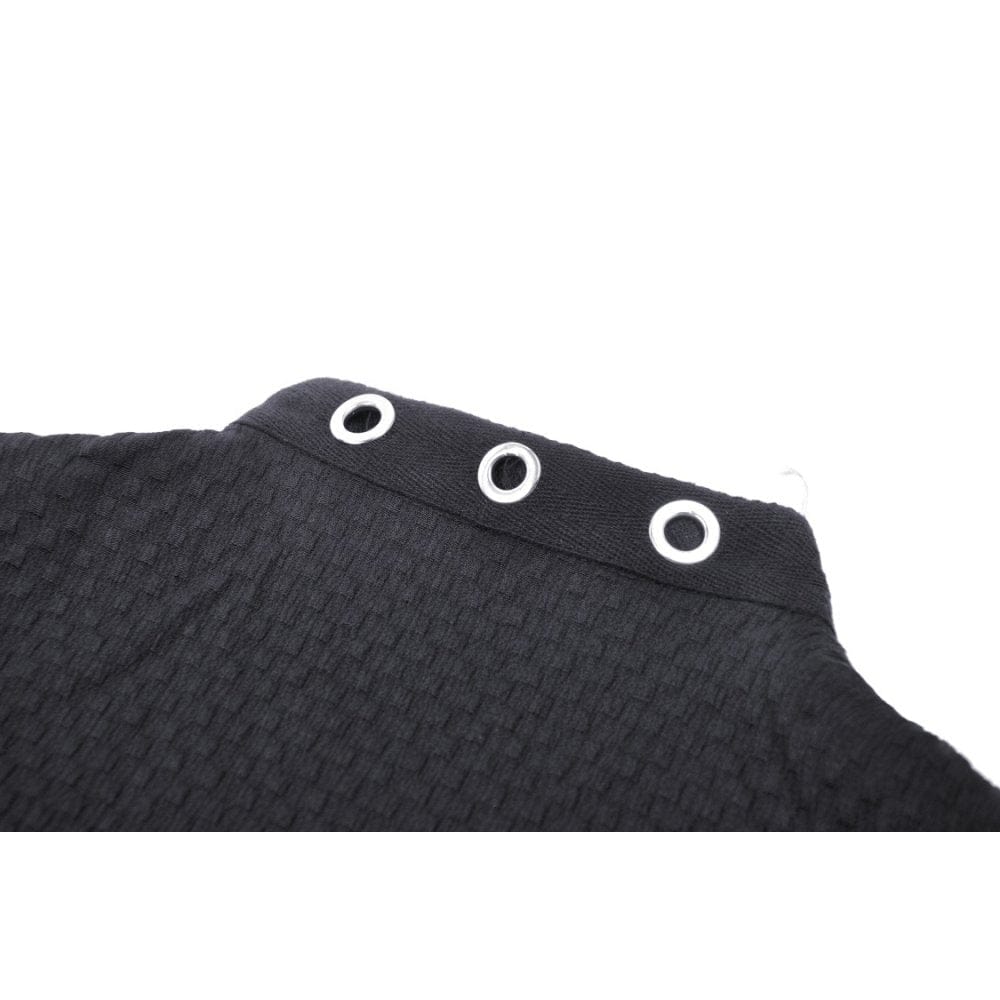 Darkinlove Women's Gothic Cutout Mesh Splice Buckle Dress