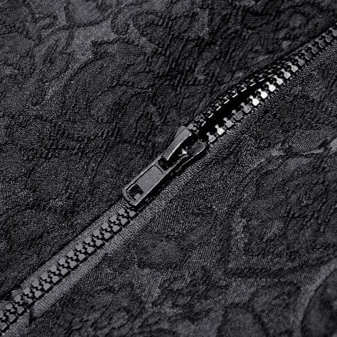 Darkinlove Women's Gothic Cutout Stand Collar Ruffled Tank Top