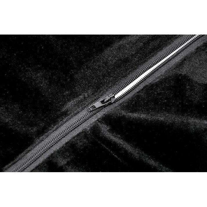 Darkinlove Women's Gothic Decal Lace-up Velvet Bustier