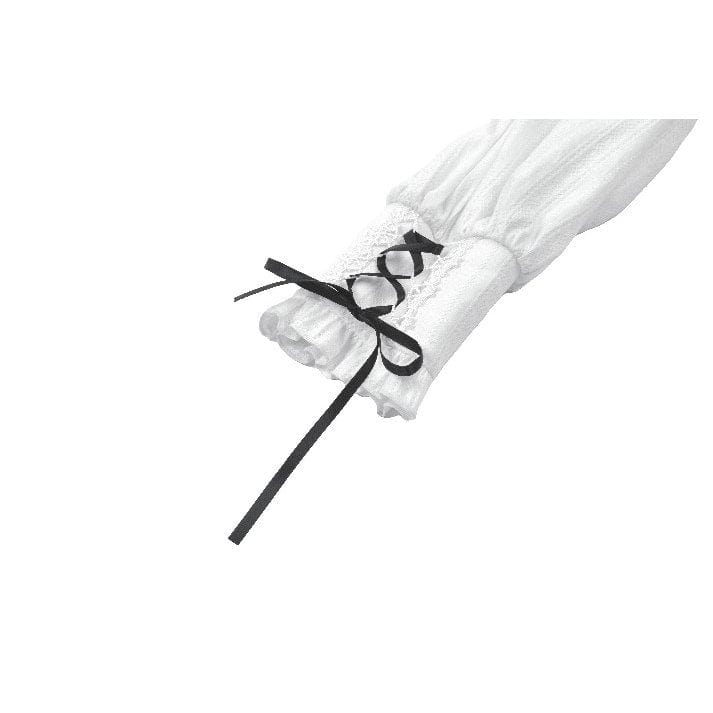 Darkinlove Women's Gothic Doll Collar Faux Two-Piece Long Sleeved Dress