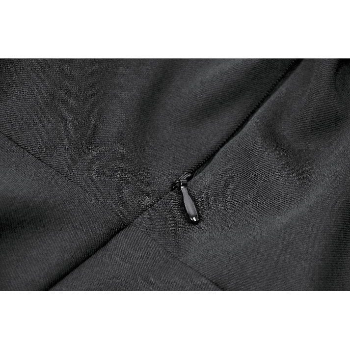 Darkinlove Women's Gothic Doll Collar Faux Two-Piece Long Sleeved Dress