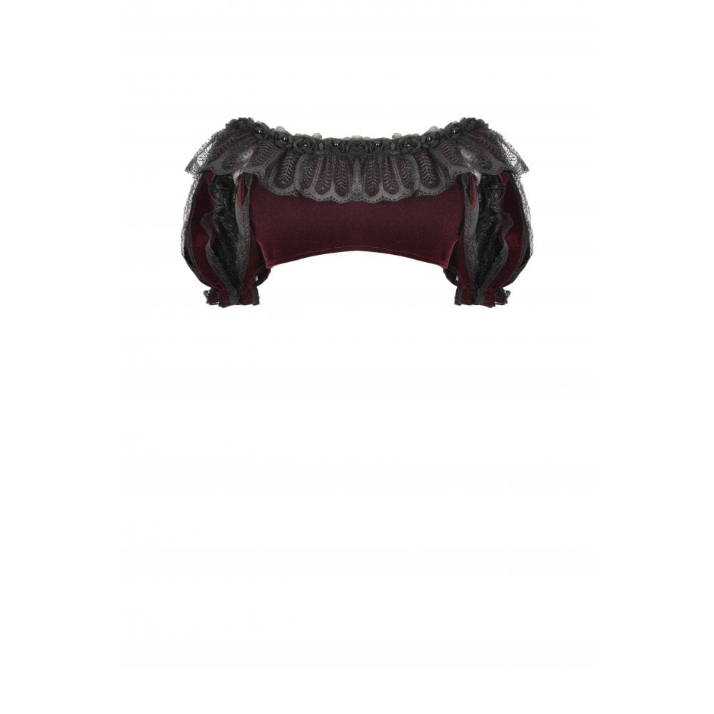 Darkinlove Women's Gothic Doll Collar Velvet Cape