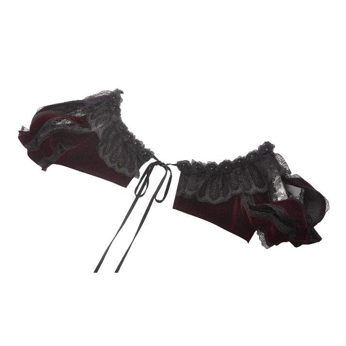 Darkinlove Women's Gothic Doll Collar Velvet Cape