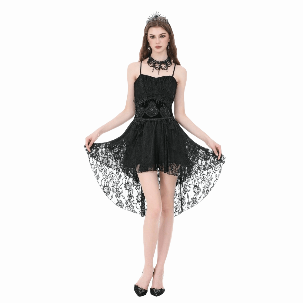 Darkinlove Women's Gothic Embroidered Beaded Tassels Girdle