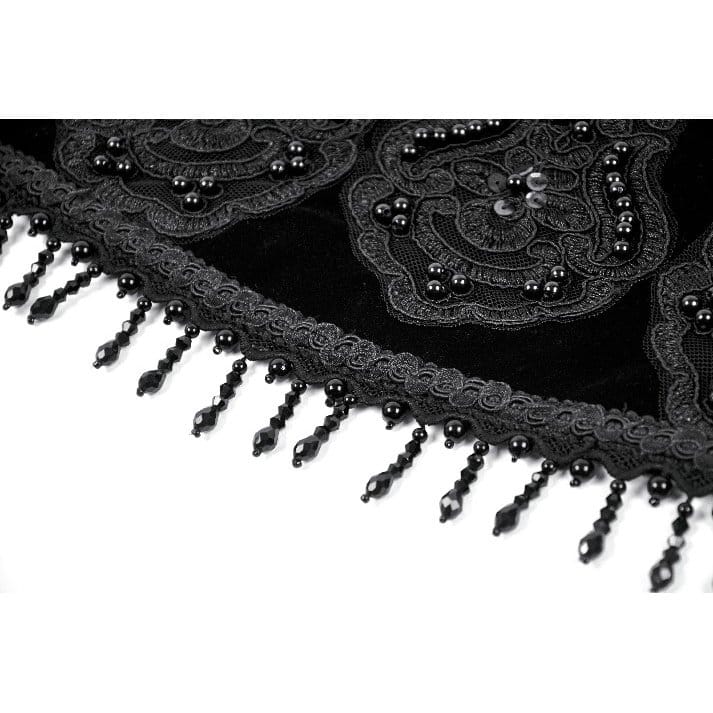 Darkinlove Women's Gothic Embroidered Beaded Tassels Girdle