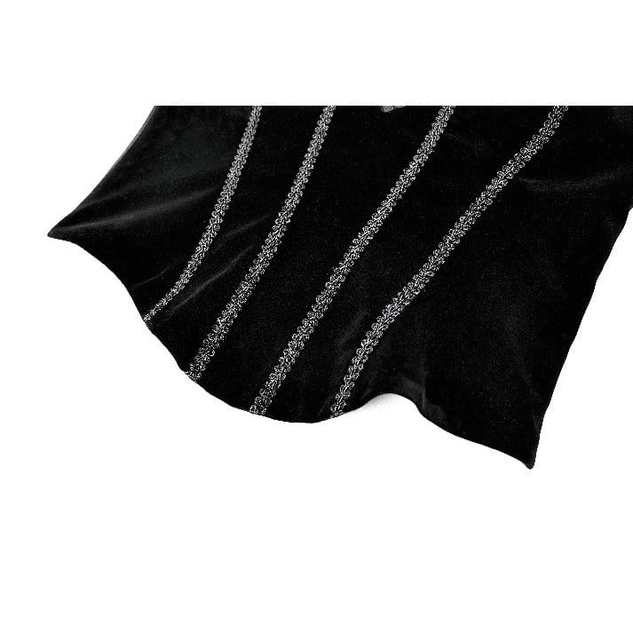 Darkinlove Women's Gothic Embroidered Lace-up Velvet Overbust Corset