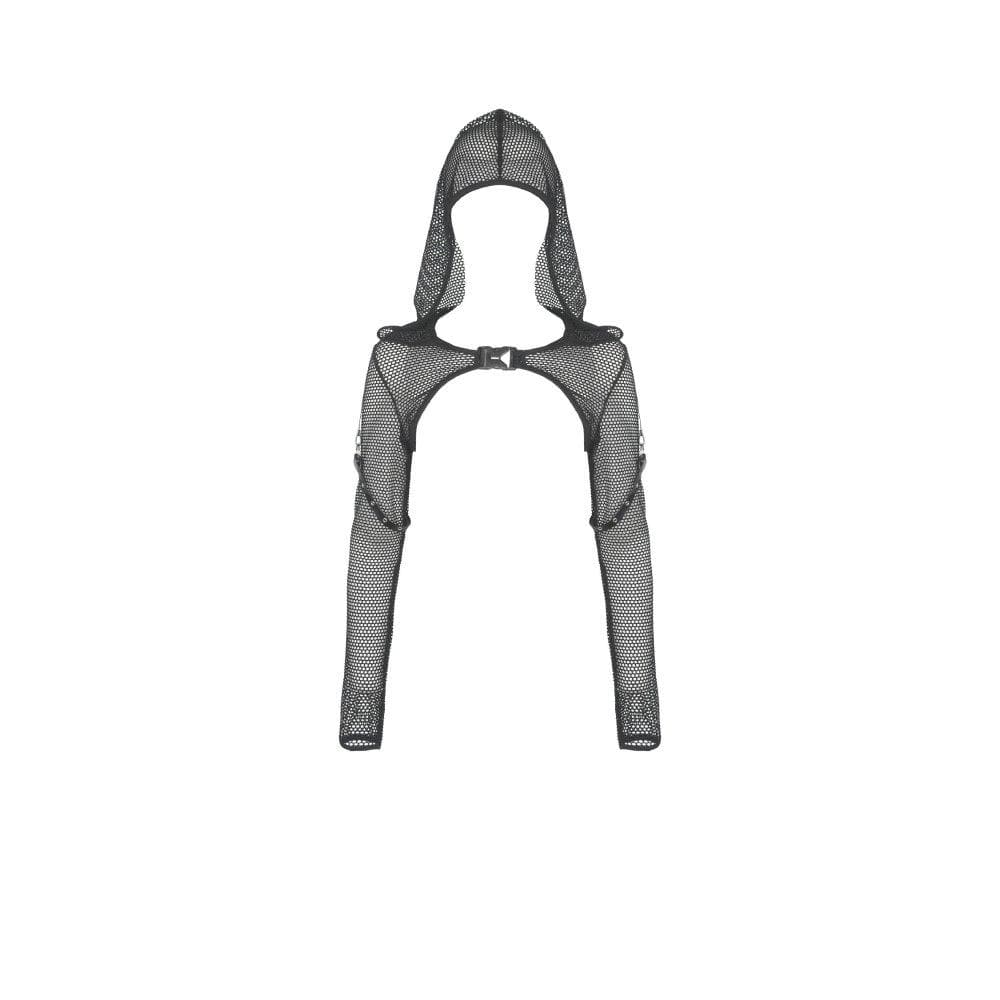 Darkinlove Women's Gothic Fishnet Mesh Hooded Capes