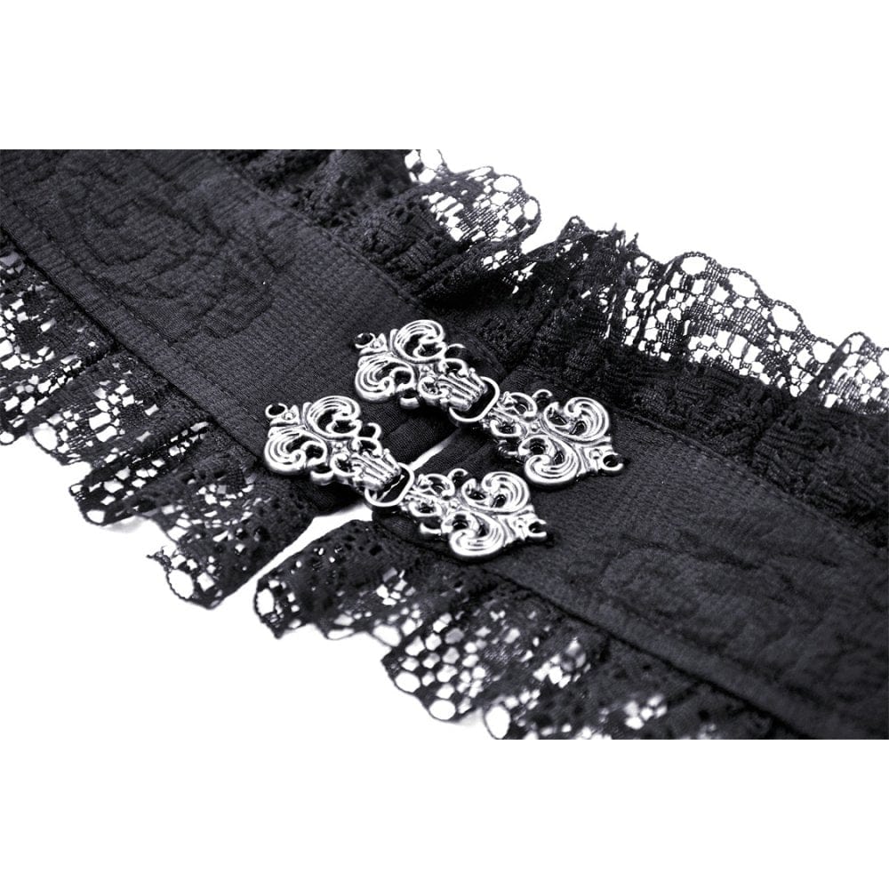 Darkinlove Women's Gothic Flared Sleeved Lace Splice Cape