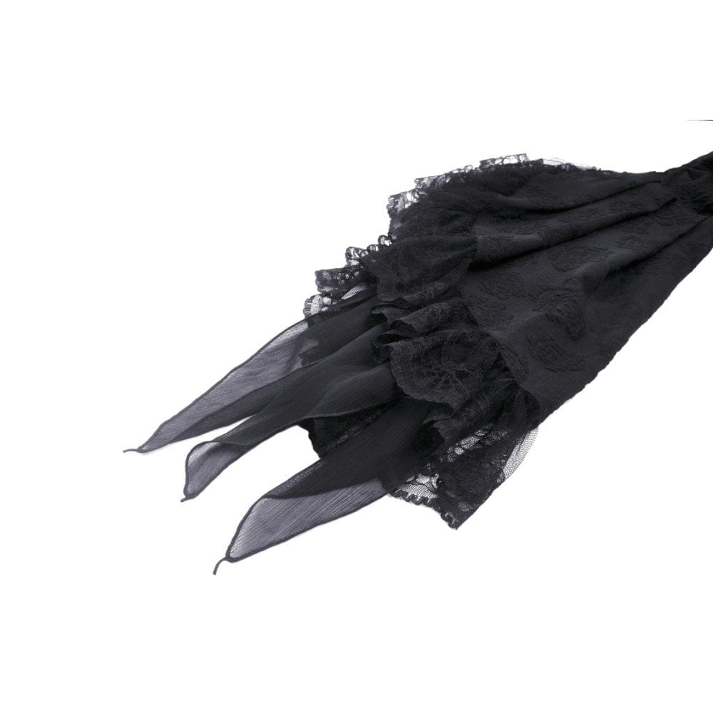 Darkinlove Women's Gothic Flared Sleeved Lace Splice Cape