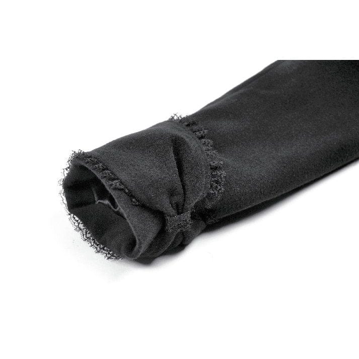 Darkinlove Women's Gothic Floral EmBroidered Bowknot Peter Pan Collar Coat