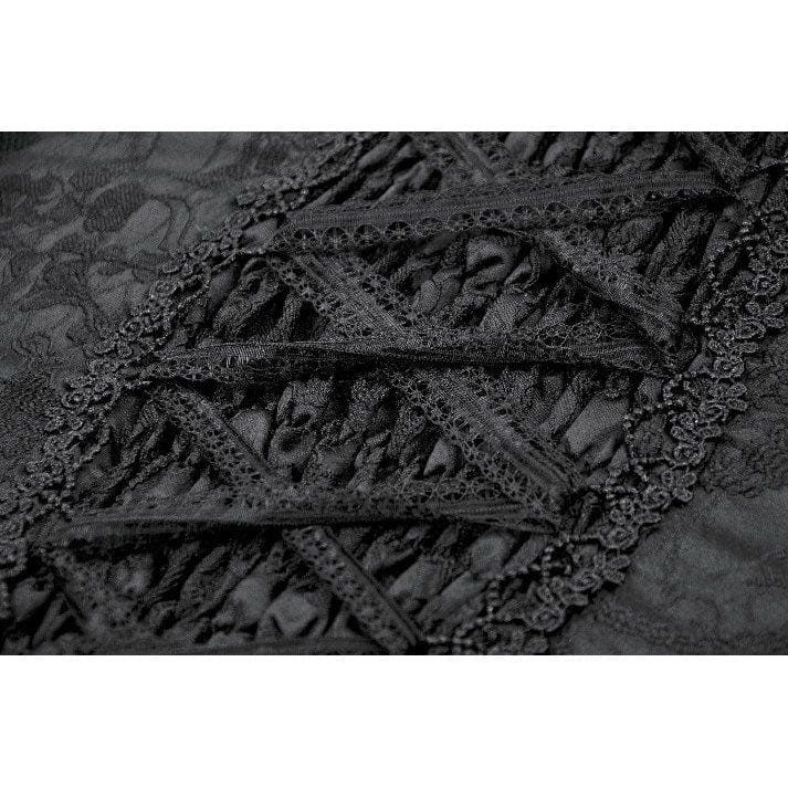 Darkinlove Women's Gothic Floral Jacquard Tank Top