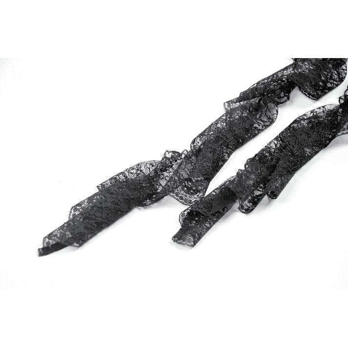 Darkinlove Women's Gothic Floral Lace High-Low Skirt