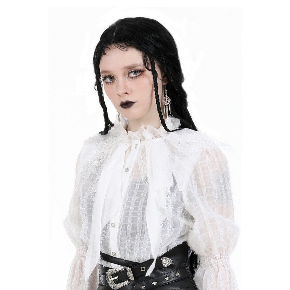 Darkinlove Women's Gothic Floral Studded Earrings