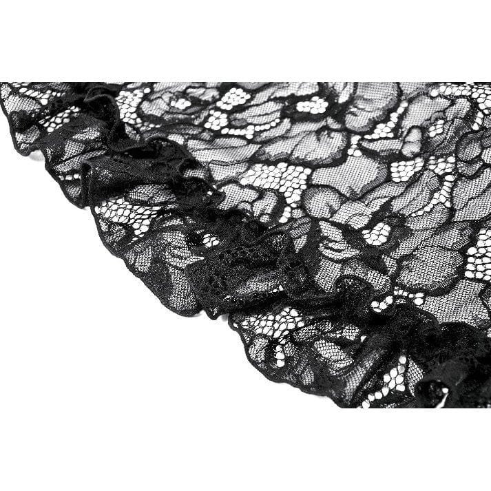 Darkinlove Women's Gothic Frog Ruffled Lace Cape