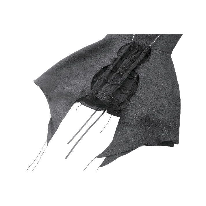 Darkinlove Women's Gothic Halterneck Lace Party Dress