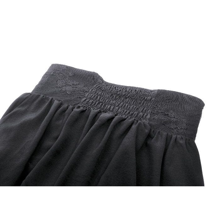 Darkinlove Women's Gothic Heart Embroidered High-waisted Skirt