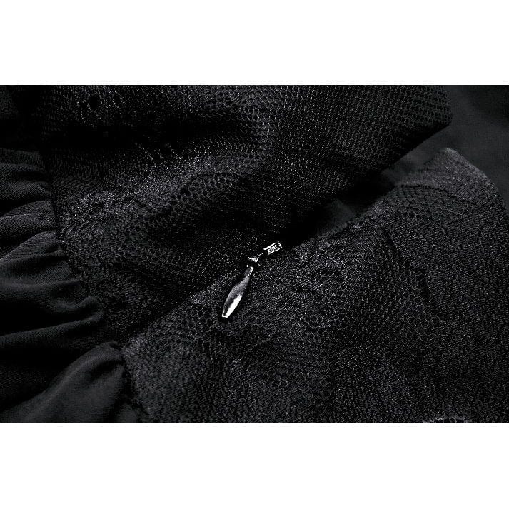 Darkinlove Women's Gothic Heart Embroidered High-waisted Skirt