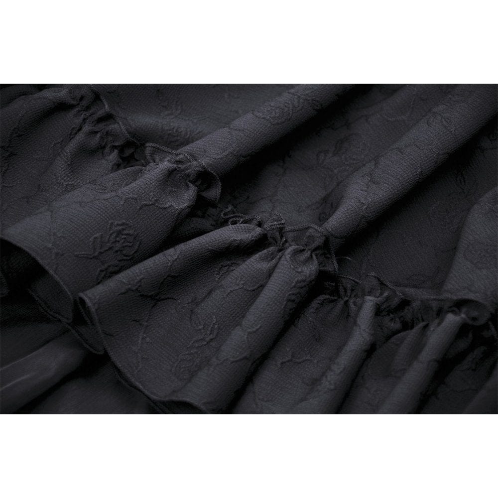 Darkinlove Women's Gothic Irregular Heart Lace Splice Slip Dress