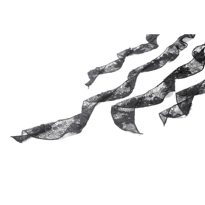 Darkinlove Women's Gothic Irregular Lace Splice Cat Ear-shaped Slip Dress