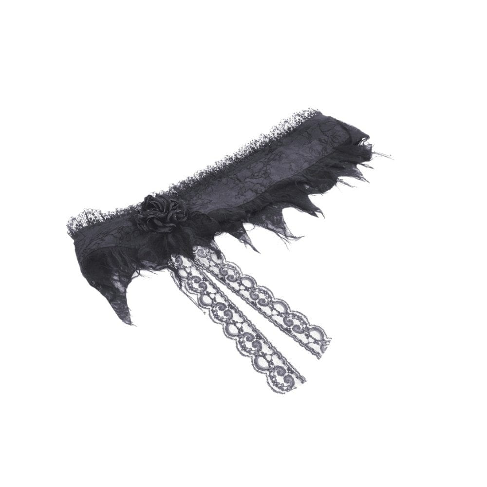 Darkinlove Women's Gothic Irregular Lace Splice Dress