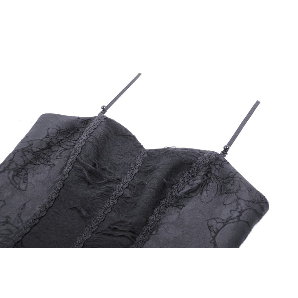 Darkinlove Women's Gothic Irregular Lace Splice Dress