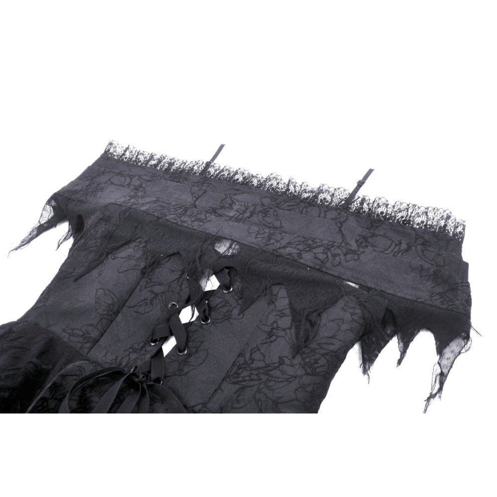 Darkinlove Women's Gothic Irregular Lace Splice Dress