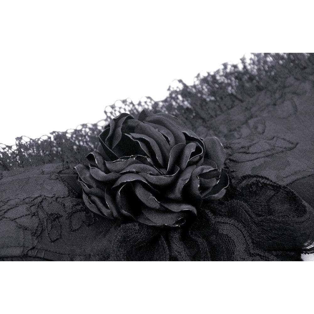 Darkinlove Women's Gothic Irregular Lace Splice Dress