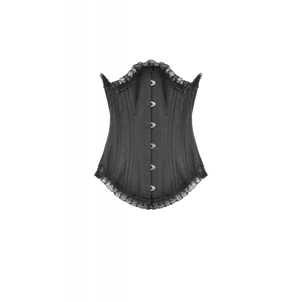 Darkinlove Women's Gothic Irregular Lace-up Underbust Corset