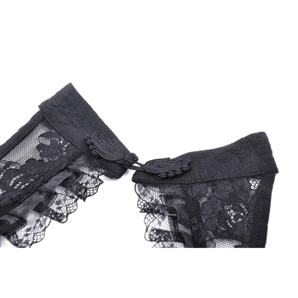 Darkinlove Women's Gothic Irregular Off Shoulder Lace Dress