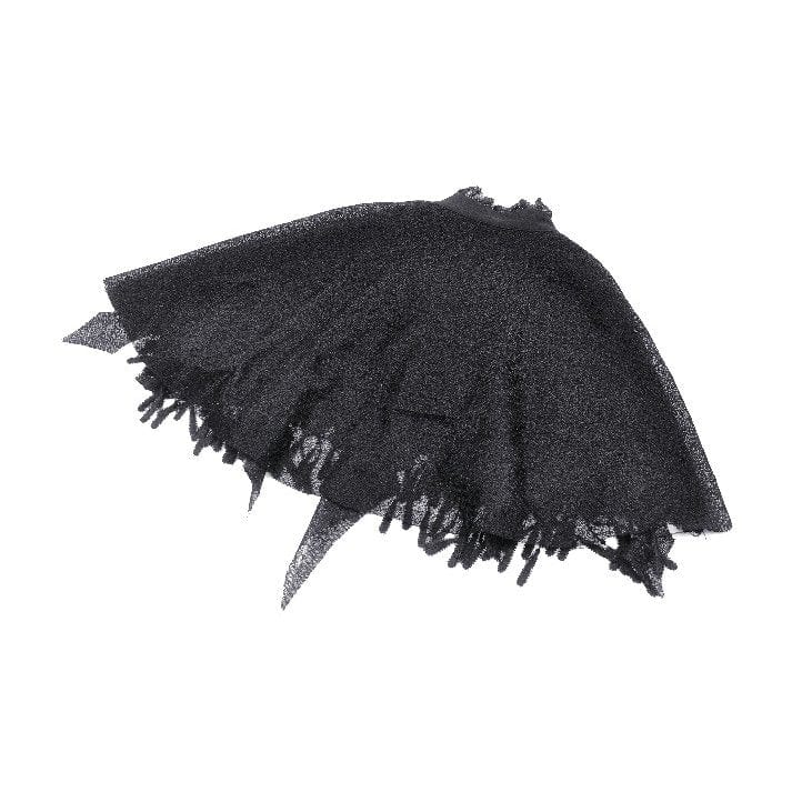 Darkinlove Women's Gothic Irregular Tassels Cape with Neckwear