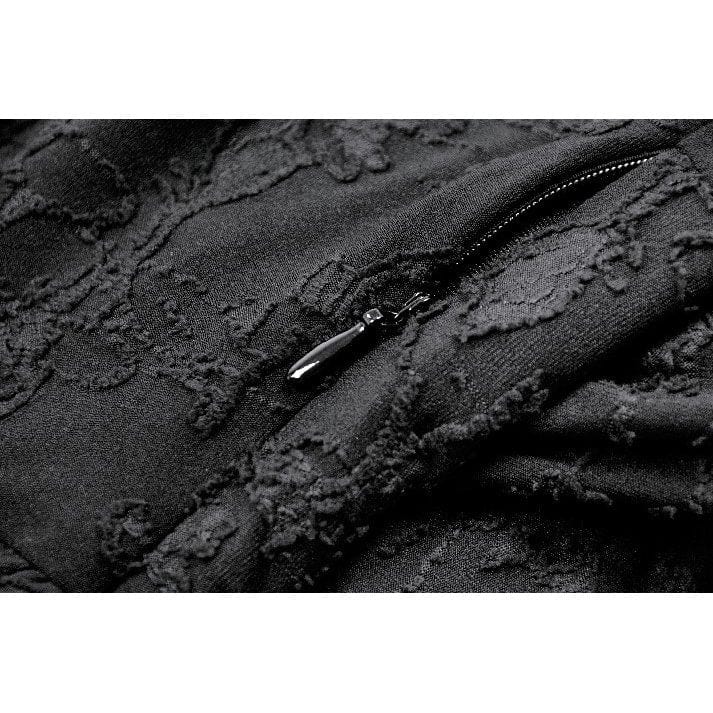 Darkinlove Women's Gothic Jacquard Floral Lace Sleeved Dress