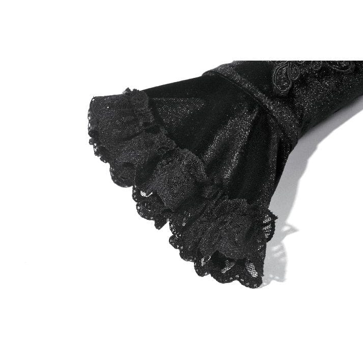 Darkinlove Women's Gothic Lace Embroidered Velvet Arm Sleeves