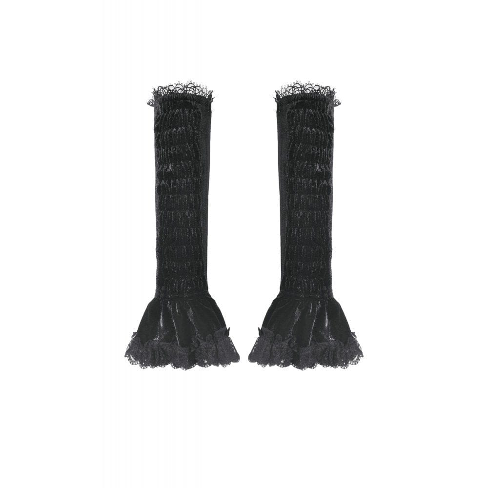 Darkinlove Women's Gothic Lace Embroidered Velvet Arm Sleeves