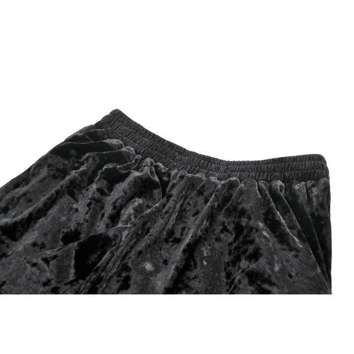 Darkinlove Women's Gothic Lace Floral Tassel Maxi Skirt