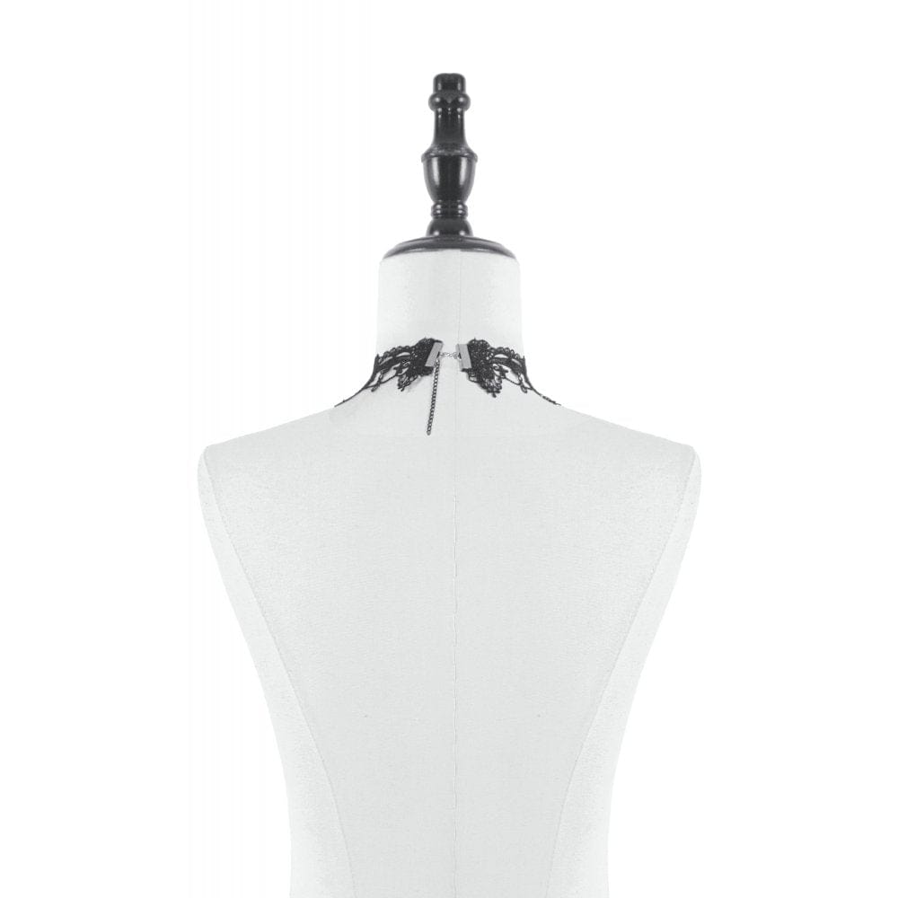 Darkinlove Women's Gothic Lace Layered Chained Choker