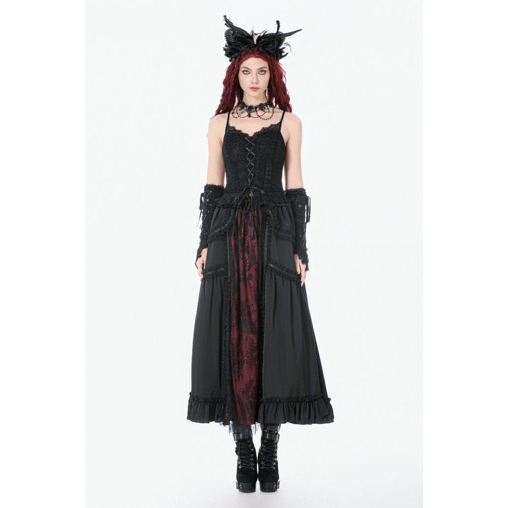 Darkinlove Women's Gothic Lace-up Pleated Bustier