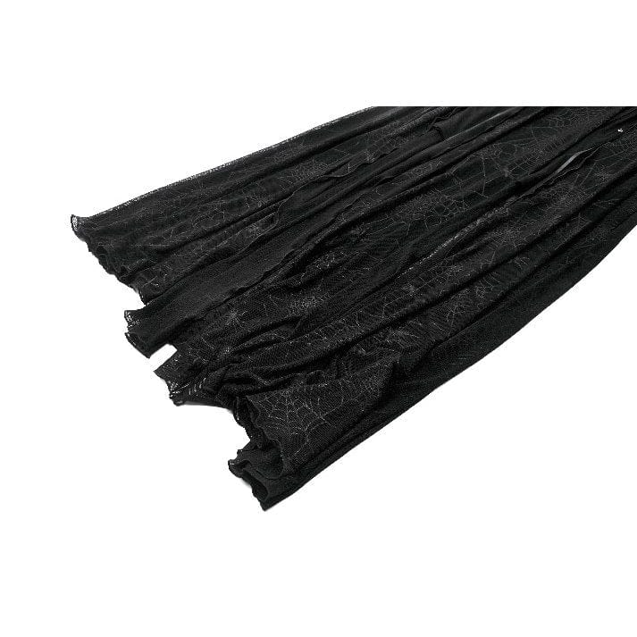 Darkinlove Women's Gothic Lace-up Spiderweb Witch Dress