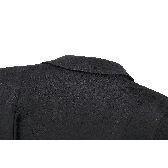 Darkinlove Women's Gothic Lapel Collar Flared Sleeved Witch Dress