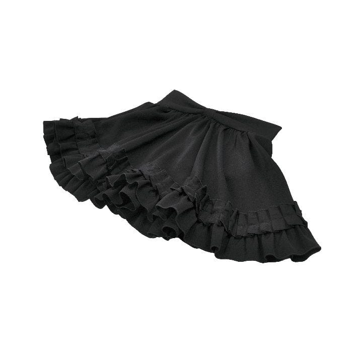 Darkinlove Women's Gothic Lolita Bowknot Waist Short Pleated Skirt