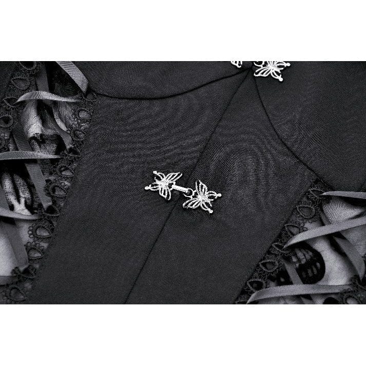 Darkinlove Women's Gothic Lolita Puff Sleeved Bubble Grad Dress