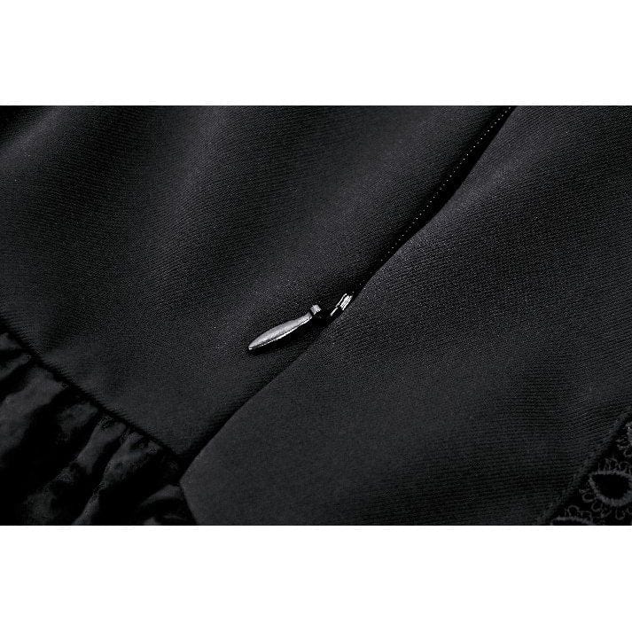 Darkinlove Women's Gothic Lolita Puff Sleeved Bubble Grad Dress