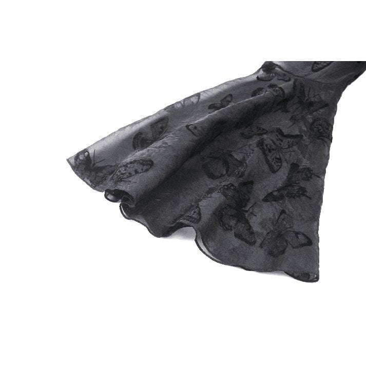 Darkinlove Women's Gothic Lolita Puff Sleeved Bubble Grad Dress