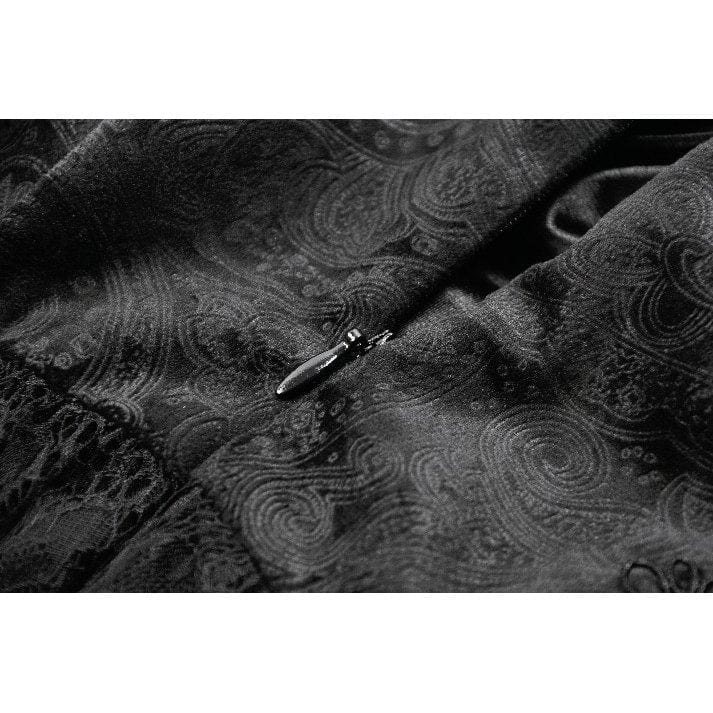 Darkinlove Women's Gothic Multi-Layered Lace Fishtail Slip Dress