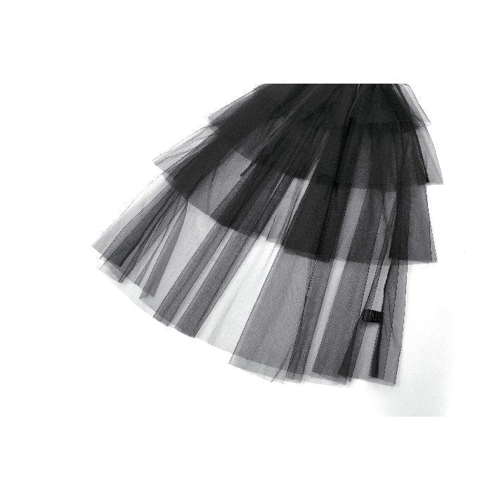 Darkinlove Women's Gothic Multilayer Sheer Mesh Dress