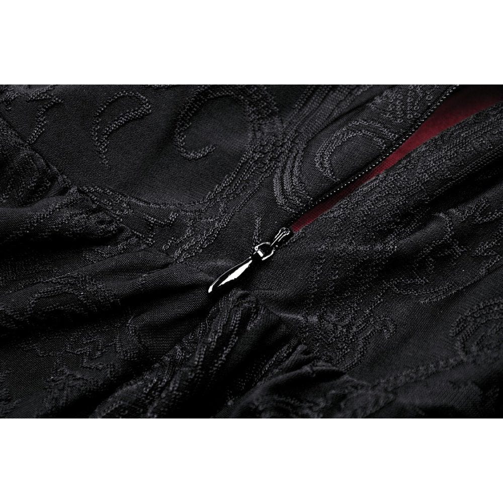 Darkinlove Women's Gothic Off Shoulder Lace Splice Dress