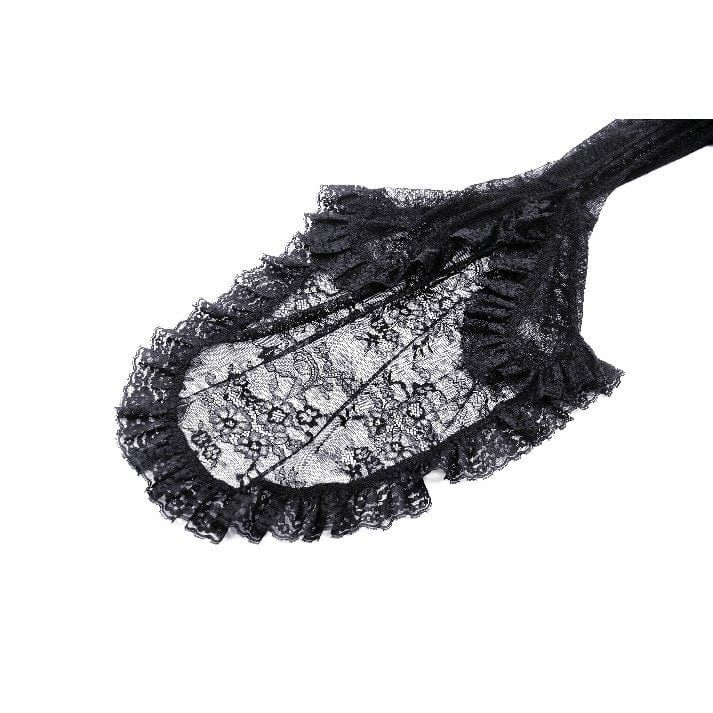 Darkinlove Women's Gothic Off-the-Shoulder Flared Sleeved Lace Shirt